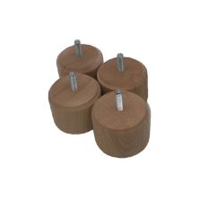 Rounded wooden foot for sleek sleeve sofa