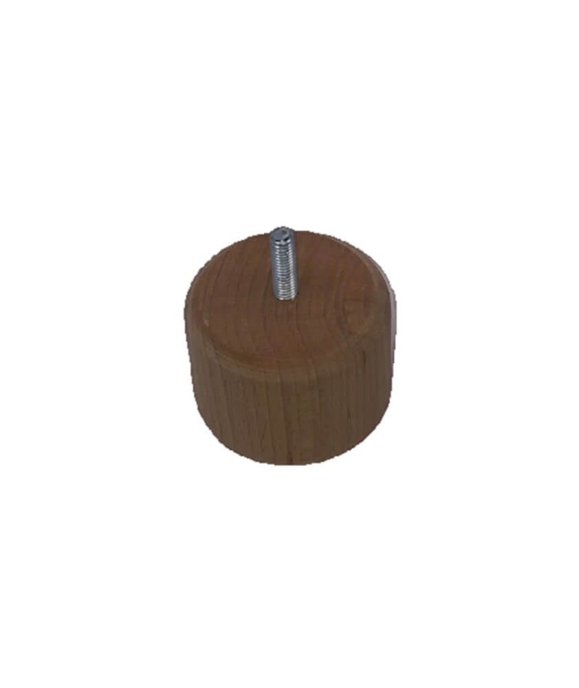 Rounded wooden foot for contemporary sofa