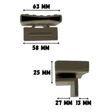 Embout simple CVP 659 agrafe / vis pour lattes 63 x 8 mm dimensions