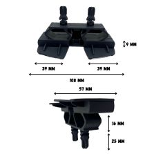 Embout suspendu Flex Wings bi-lattes 38 x 8 mm dimensions