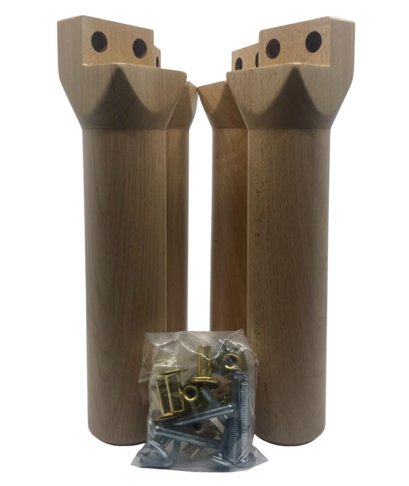 Caribou Wood Bed Feet - Horizontal Fixing
