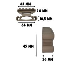 Latte tip with tenons