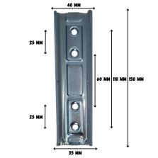 Pair of steel slides for headboard