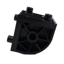 Black plastic corner mass
