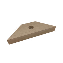 Triangular wooden corner mass