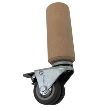 Bed foot with wheel and brake