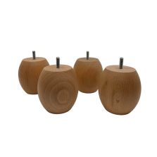 Round wooden bed frame