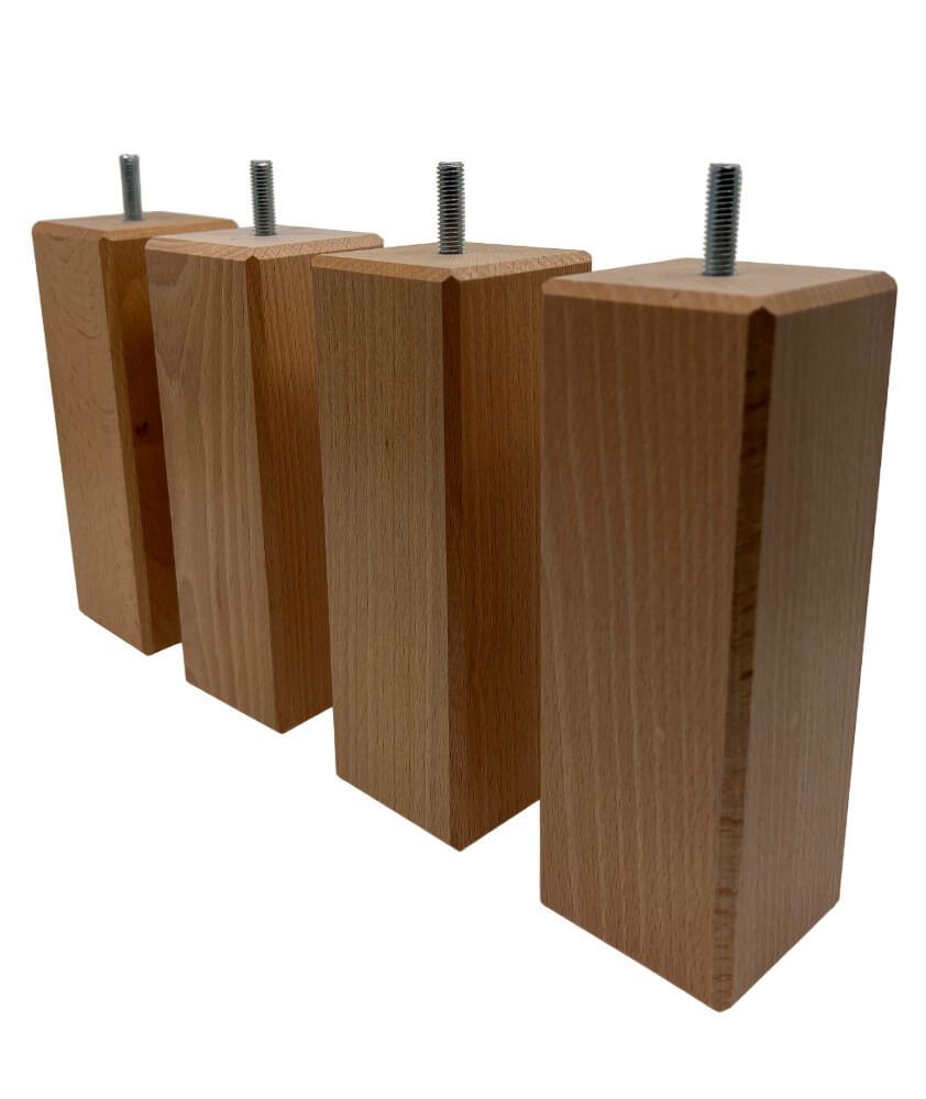 Wooden Square Bed Feet - Width 50 mm