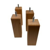 Pieds de lit carré en bois - Largeur 60 mm