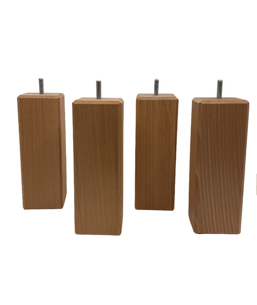 Wooden Square Bed Feet - Width 70 mm