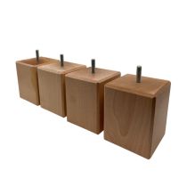 Wooden Square Bed Feet - Width 80 mm
