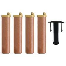 Wooden bed feet and slat frame support