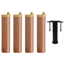 Wooden bed feet and slat frame support