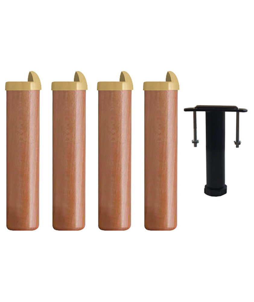 Wooden bed feet and slat frame support