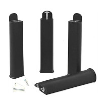 Black plastic bed feet