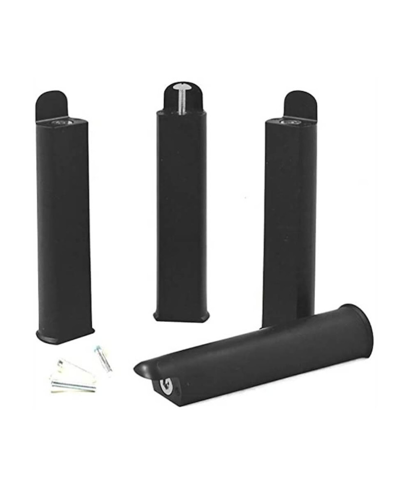Black plastic bed feet