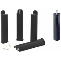 Plastic feet and support foot for slatted bed