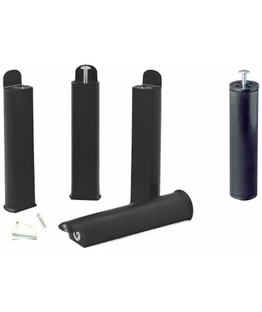 Plastic feet and support foot for slatted bed