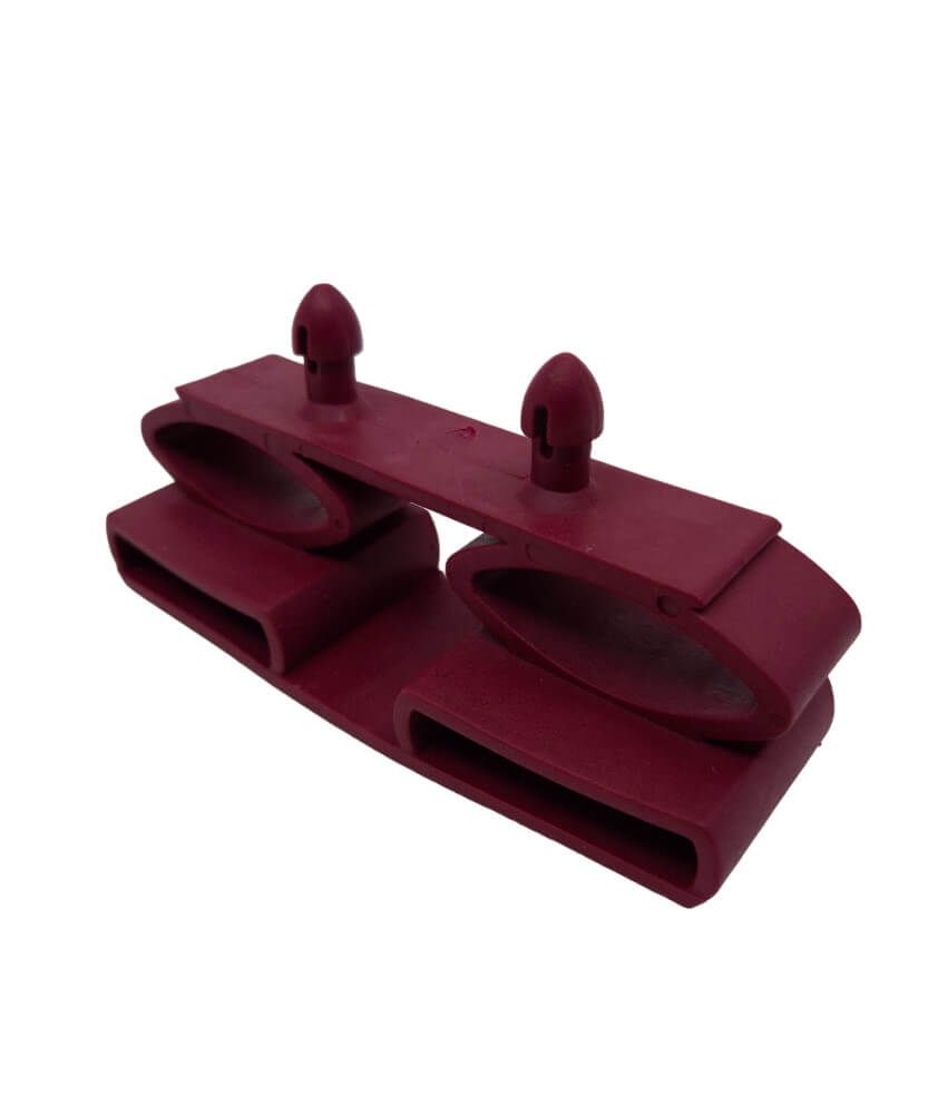 Embout suspendu bordeaux pour bi-lattes 38 x 8 mm