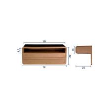 Embout agrafe / vis pour lattes 70 x 8 mm