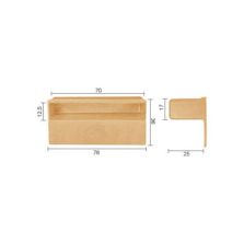 Embout agrafe / vis pour lattes 70 x 12 mm